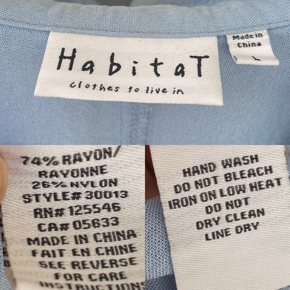 Habitat Blue Women's Blouse L - Picture 7 of 7